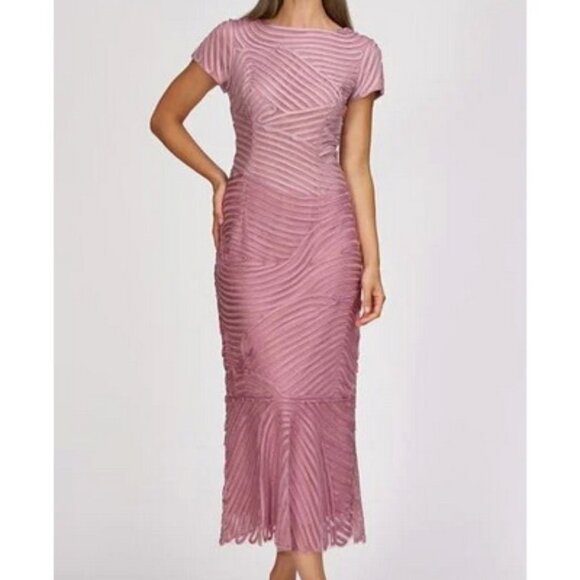 JS Collections Pink Multi Julianna Ombre Soutache Cocktail Dress - Picture 1 of 4
